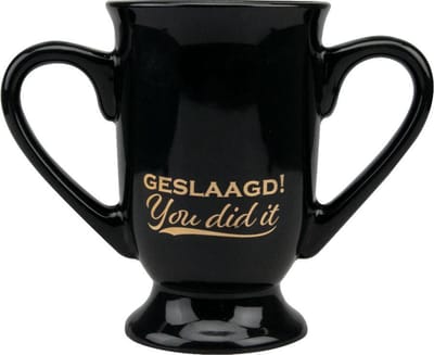 Geslaagd - Mok - Bokaal - trofee - Geslaagd! You did it - In cadeauverpakking