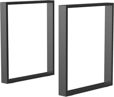 Tafelonderstel van Staal – 60x8x72 cm – Zwart