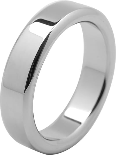 Banoch - Cockring flat rounded metaal - ∅ 35 - 6 mm dik metaal | penisring