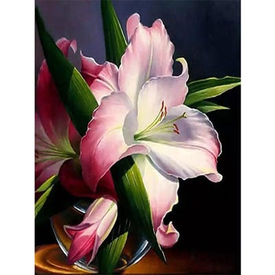 5D DIY diamant schilderij bloem diamant schilderij kruissteek woondecoratie cadeau 20X30CM gray