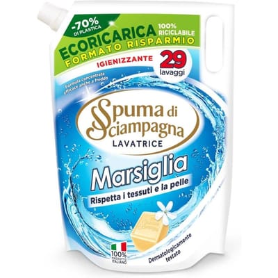 Wasmiddel lavatrice liquido sacci marsiglia 29 wasbeurten 1.305l - spuma di sciampagna