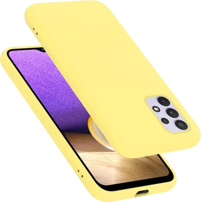 Cadorabo Hoesje geschikt voor Samsung Galaxy A33 5G in LIQUID GEEL - Beschermhoes gemaakt van flexibel TPU silicone Case Cover