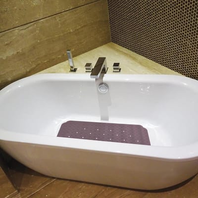 Antibacteriële antislip douchemat 70 x 40 cm - Lila