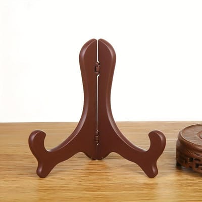 1 Stuk Driehoekige Standaards, Compact en Draagbaar, Kunststof Materiaal, Wit en Bruin, Boho Stijl, Ideaal voor Knutselen, Woondecoratie koffie