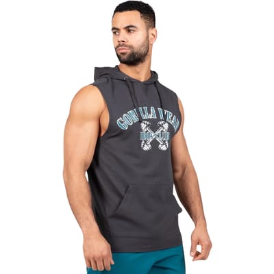 Gorilla Wear Chico Mouwloos T-shirt met Capuchon - Donkergrijs - S