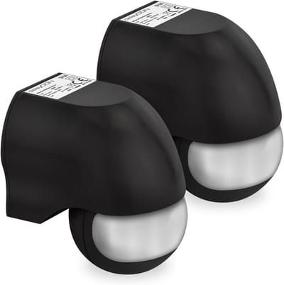 Infrarood Bewegingsmelder Opbouw - Draaibaar & Kantelbaar - Binnen/Buiten Spatwaterdicht IP44 - 12m Detectie