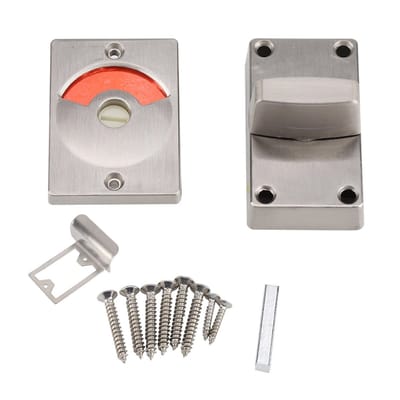 Dailygoods - Deurslot Badkamer Toilet - Privacy Deurslot - Eenvoudig te Installeren - Gepolijst - Aanwezigheidsindicator - Geschikt voor Openbaar Toil...