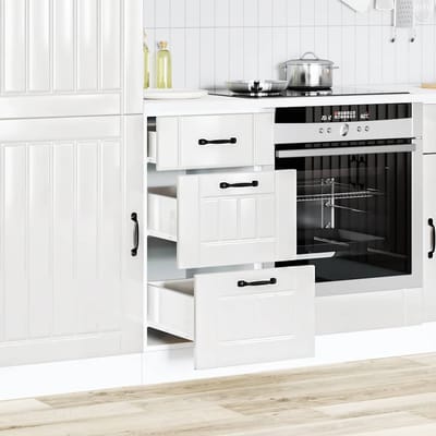 vidaXL - Onderkast - "Lucca" - Hoogglans - Wit - Bewerkt - Hout