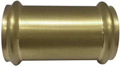 Wiesbaden UniMatch Buisverbinder 32 mm - Geborsteld Messing