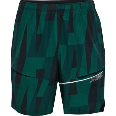 Hummel Damen Shorts Hmlcourt Aop Pocket Shorts Rain Forest-S