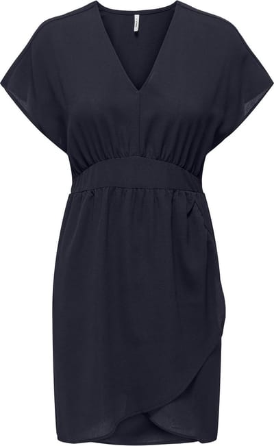 ONLY ONLNOVA LIFE VIS S/S TRACY DRESS SOLID Dames Jurk - Maat XS