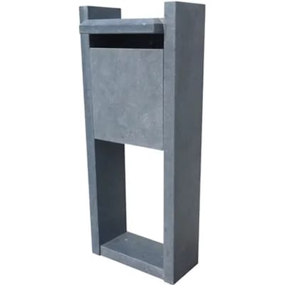 Staande Brievenbus Cadiz - Natuursteen - Blauwe Hardsteen - 44x105x25cm
