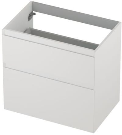 INK - Onderkast 2 Laden Greeploos Gelakt 45gr A-symmetrisch - 700x450x650 Mm - Mat Wit