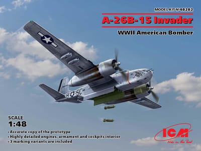 ICM Modelbouwpakket Militaire voertuigen - 48282 A-26B-15 Invader WWII American Bomber Plastic - 1:48 - Modelbouw