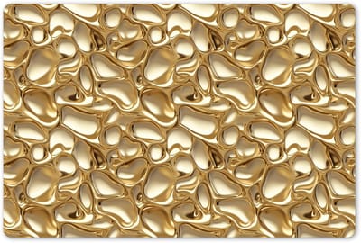 Placemats 45x30 cm - Placemat kunststof - 1 stuk - Abstract - Modern - Goud - Borden onderleggers - Decoratie voor op tafel - Keuken tafeldecoratie accessoires - Vinyl onderlegger - Tafelversiering