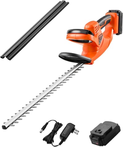Elektrische Heggenschaar - Snoeischaar Tuin - Snoeien Lage Takken - Dubbele Snijbladen - 51 cm - Oranje Zwart
