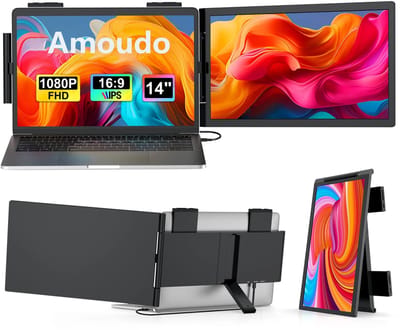 Rolu Portable Monitor 14’’ – Draagbare Monitor – Full HD - 1920 × 1200 IPS Scherm – USB-C – 60Hz – Windows – Mac – Xbox