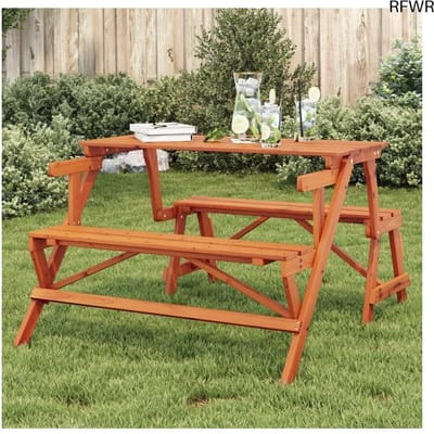 RFWR® Picknicktafel met banken 2-in-1 – Duurzaam sparrenhout voor buiten
