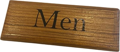Teak naambordje 12 x 4,5cm - Men