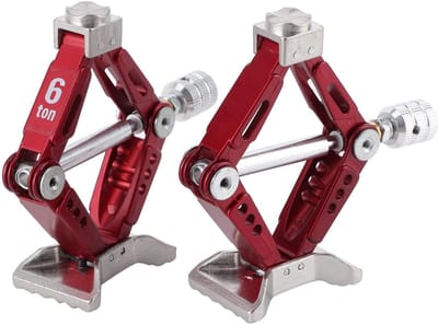 Dailygoods- RC Krik - 2 Stuks - Verstelbare Hoogte 62-78 mm - Metaal - Universele Ruitbus - Geschikt voor Traxxas/SCX10 D90 - RC Auto Krik