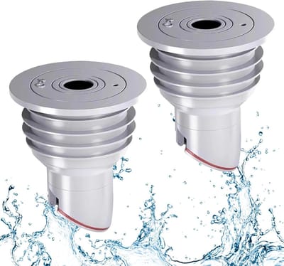 Afvoerstop Wasmachine - Geurstopper Riool - Voorkomt Geurtjes - Met Afsluitventiel - 2 Stuks - Grijs