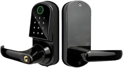 Slim Deurslot - Biometrisch Slot - Toegangscontrole Huis - Meerdere Ontgrendelopties - 10x10x10 mm - Zilver