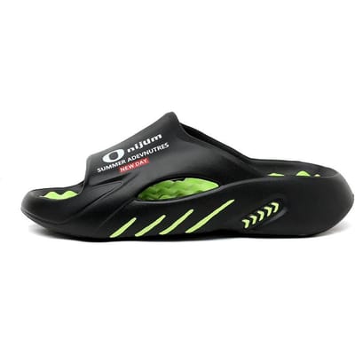 Pantoufles de massage pour hommes, sandales d'intérieur et d'extérieur, chaussures de plage décontractées, semelles confortables, grandes tailles 38-47, 2025 40-41 black