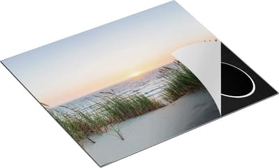 Chefcare Inductie Beschermer Zee vanuit Duinen met Zonsondergang - 60x50 cm - Afdekplaat Inductie - Kookplaat Beschermer - Inductie Mat