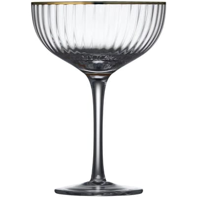 Lyngby Glas Palermo Gold cocktail glazen - 315 ml - set van 4 - drink- en coctail glazen