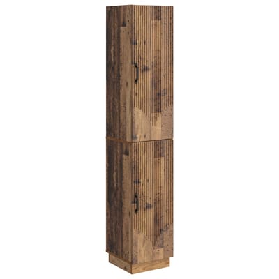 vidaXL - Kast - Set - 2 - st - Oud - hout - Bewerkt - hout