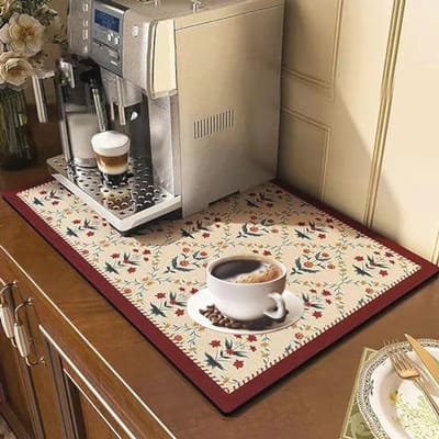 Afdruipmat voor servies - Sneldrogende, absorberende onderlegger voor keuken en huisdieren - Antislip, 40 x 50 cm