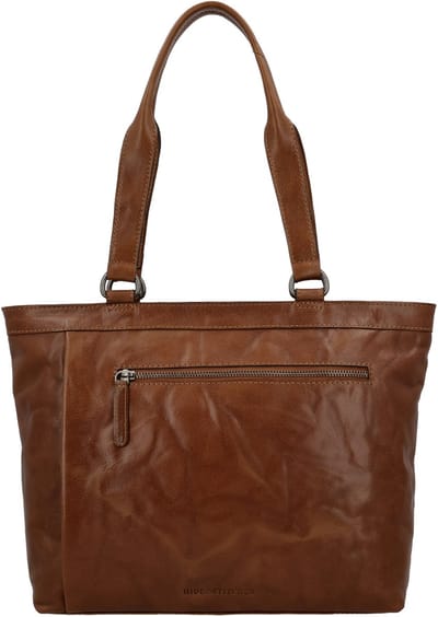 Hide & Stitches Westland Shopper Schoudertas - Fashion Bag - Leren Dames Tas - Cognac