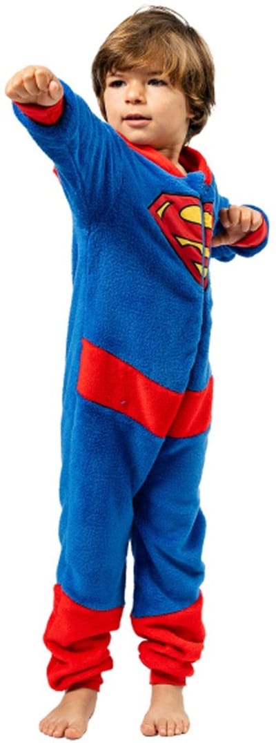 Riethmüller – Superman Fleece Onesie KindBlauw/Rood – Maat 140