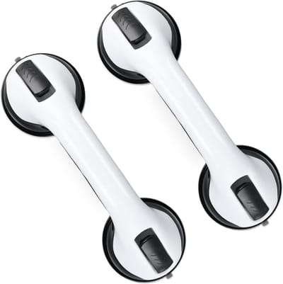 Badkamer Leuning - Veiligheid Handvat - Ondersteuning Ouderen - Sterke Zuigkracht - 29 cm Lengte - Zwart