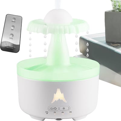 Kleine luchtbevochtiger - Slaapkamerluchtbevochtiger - Aromatherapieapparaat - Zeven soorten licht - Drie snelheden - Multifunctionele luchtbevochtiger - Essentiële olie diffuser - Draagbare aromatherapiemachine - Wit - 350 ml