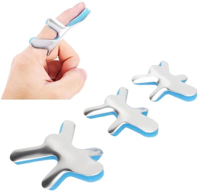 Vinger Splint Set voor Rechttrekken en Ondersteuning van Vingers - 3 stuks met Spons Padding