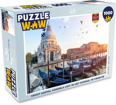 Puzzel Water - Vogel - Italië - Gondel - Legpuzzel - Puzzel 1000 stukjes volwassenen