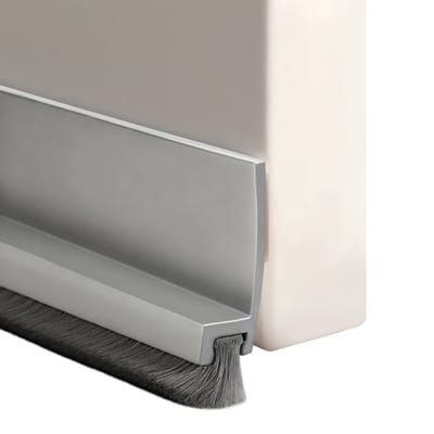 Deurrubber - S - 1 m lengte - 30 mm breedte - 10 mm borstellengte - Zelfklevend - Knipbaar - Tochtstrip - Kitstrip voor de onderkant van de deur - Stille deurnaadstrip - Tochtstrip voor de onderkant van de deur - Wind- en stofdichte strip