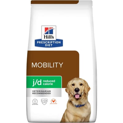 2x12kg Canine J/D Joint Care Reduced Calorie met Kip Hill's Prescription Diet Hondenvoer