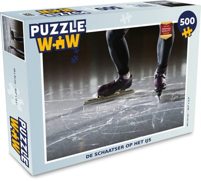 Puzzel De schaatser op het ijs - Legpuzzel - Puzzel 500 stukjes