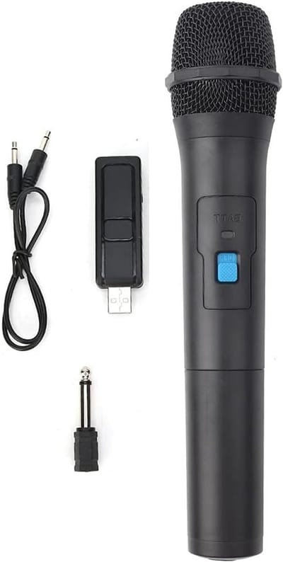 Draadloze Handmicrofoon voor Karaoke en Spreken, 110DB Geluidskwaliteit, USB Ontvanger voor Feesten en Evenementen