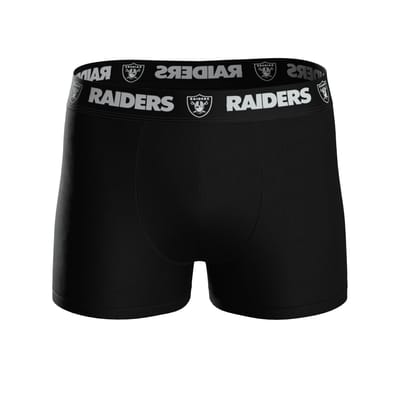 NFL Las Vegas Raiders 3-Pack 95% Cotton Boxers | Black/White/Grey Size M voor Sport Fanzone