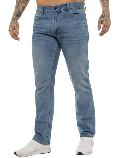 Enzo | Heren Regular Fit Rechtaf Jeans