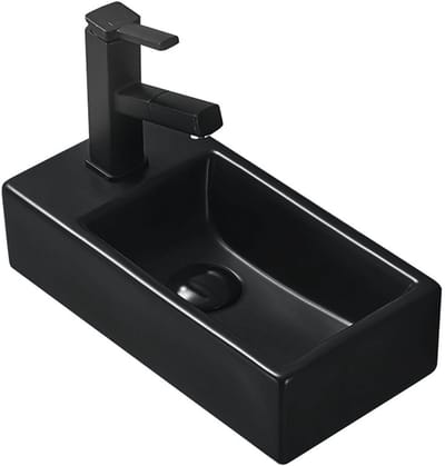 Mexen Inez opzetwastafel rechts 41 x 21 cm, zwart mat - 21484085R