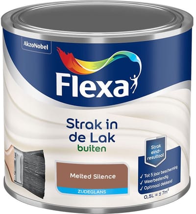 Flexa - Strak In De Lak Buitenlak Zijdeglans - Melted Silence - Mengverf - 500 Ml