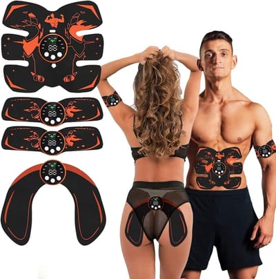 Fitnessriem, buikspierstimulator voor volledige lichaamstraining, buik/arm/heup trainer, elektronische verstevigingsriem, thuisfitnessapparaat voor buik, taille, benen, armen en heupen