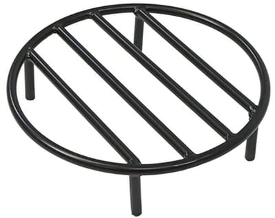 Ronde Stalen Vuurkorf met Houten Rooster - 30,5 cm