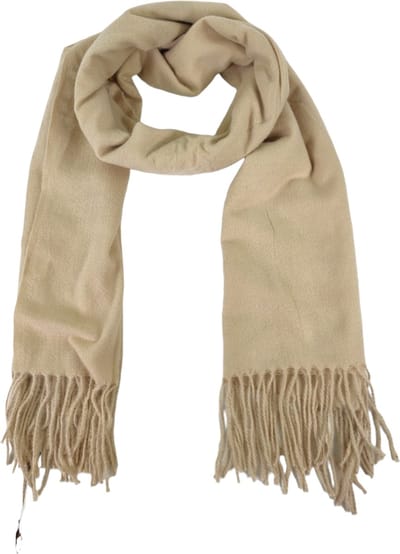Qischa® - Unicolour wintersjaal dik - Cashmere feeling - beige