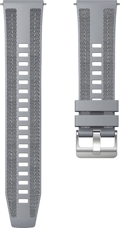 Hybride nylon-siliconen bandje - geschikt voor Polar Vantage M / M2 / V3 / Grit X (Pro) en Samsung Galaxy Watch 3 45mm / Galaxy Watch 46mm / Gear S3 Classic & Frontier - grijs
