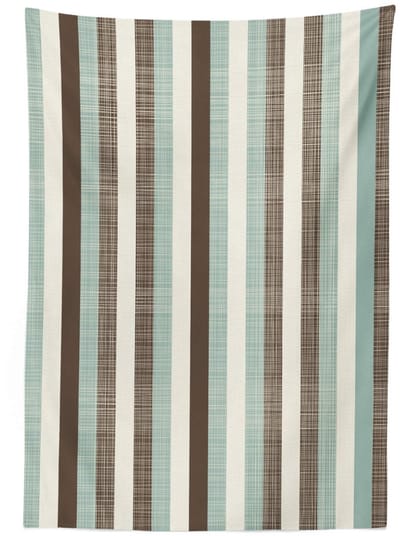 ABAKUHAUS Retro tafelkleed – 140x170 cm – gestreept satijn, wasbaar